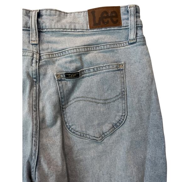 Lee Vintage Modern Stretch High Rise Ombre Flare Frayed Hem Jeans Size 4 - Picture 7 of 8